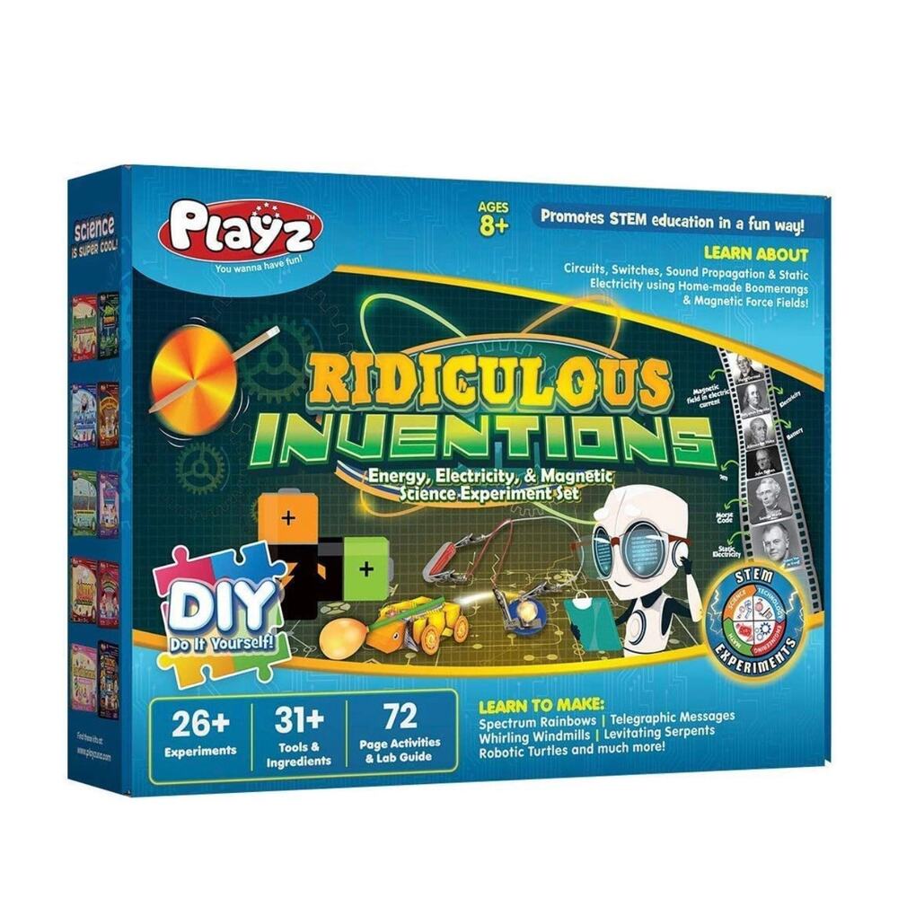 Ridiculous Inventions Science Kits for Kids - Energy, Electricity & Magnetic